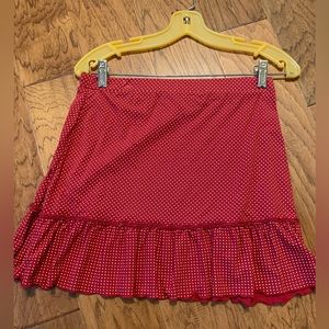Red, Polka Dot, Mini Skirt